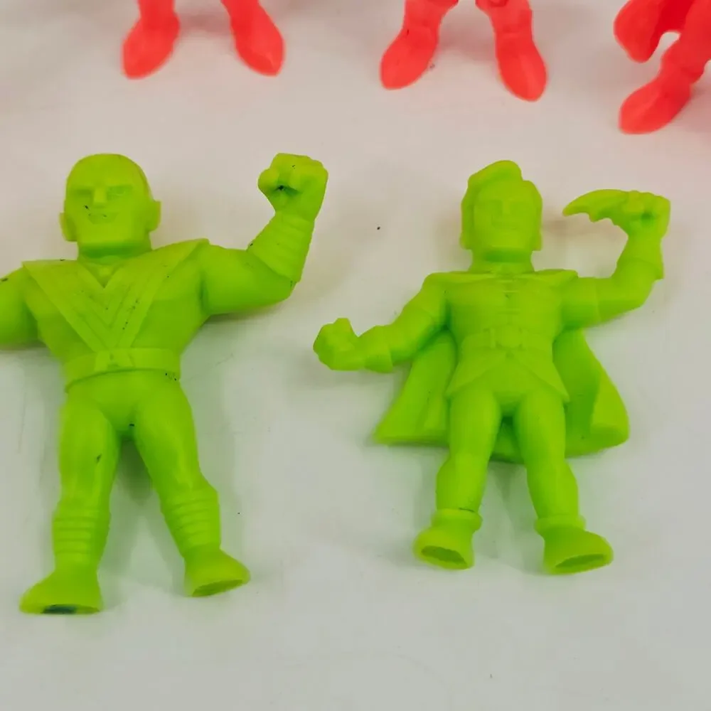 Wendy’s Kids Meal Toys 2023 DC Comics Super Heroes Figures Lot of 6 Neon Colors